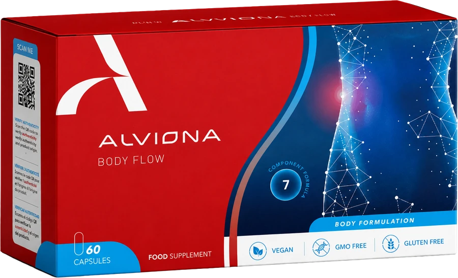 Alviona Body Flow kosttilskud – 60 kapsler
